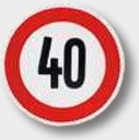 Autocolant limitare viteză - 25 km/h