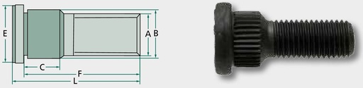 [AMAT3-110856] A.D.R Șurub pentru roată M18 x 1,5 x 49 19,5 mm