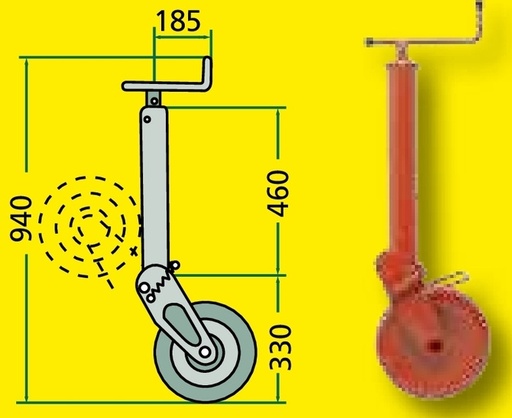 [AMAT3-112690] SIMOL Roată de sprijin M 214 Ø 70 mm