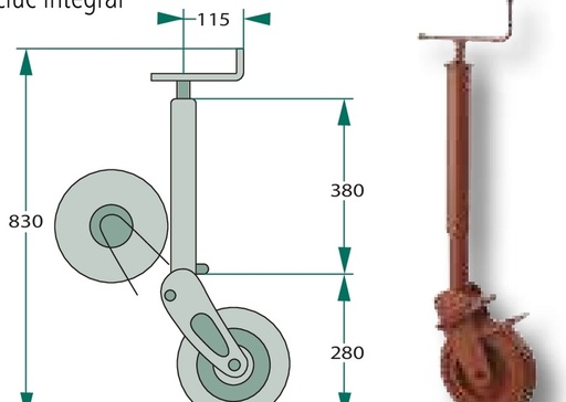 [AMAT3-112691] SIMOL Roată de sprijin Ø 60 mm