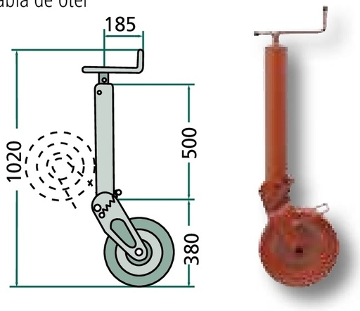[AMAT3-112692] SIMOL Stützrad M 232E Ø 90 mm