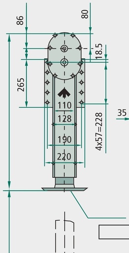 [AMAT3-110890] Haacon Suport ax 230318, tip S/DK870 S / DK870 cu contraplaca
