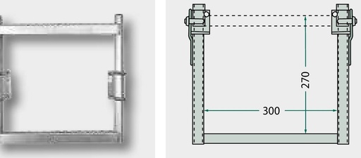 [AMAT3-112337] Scara rabatabila - 340 x 160 mm, otel zincat
