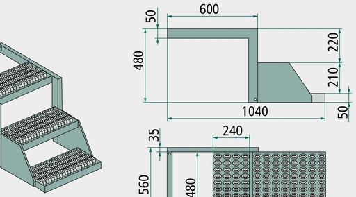 [AMAT3-112349] Scara rabatabila 780 mm