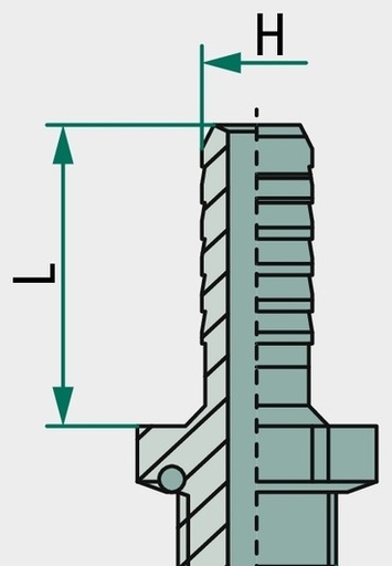 [AMAT3-113939] Kongsberg Stut pentru furtun - für 14,5er-Schlauch, Außengewinde mit O-Ring