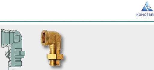 [AMAT3-113943] Kongsberg Cupla unghiulara cu perete despartitor