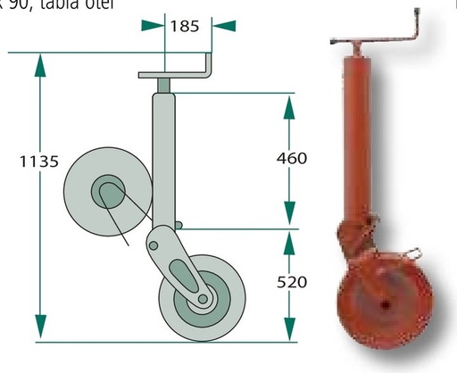 [AMAT3-112589] SIMOL Roată de sprijin A 101 Ø 70 mm