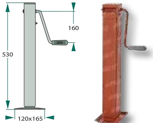 [AMAT3-112612] SIMOL Picior de sprijin DG 590 □ 70 mm