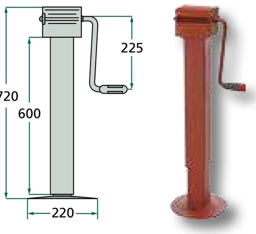 [AMAT3-112619] SIMOL Picior de susținere DG 707W □ 80 mm