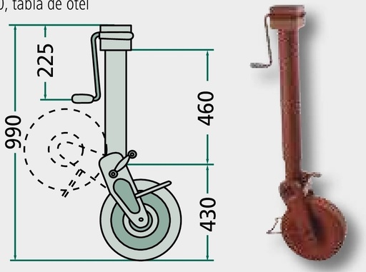 [AMAT3-112623] SIMOL Roată de sprijin Ø 70 mm