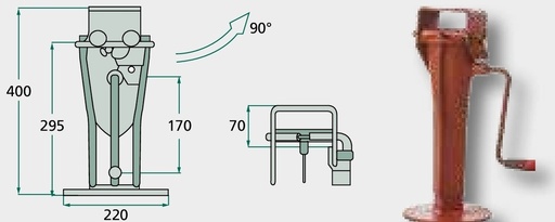 [AMAT3-112627] SIMOL Picior de sprijin DN 511S □ 70 mm