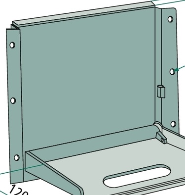 [AMAT3-112683] Scara rabatabila - Material 1203 zincat, pentru profil din aluminiu,