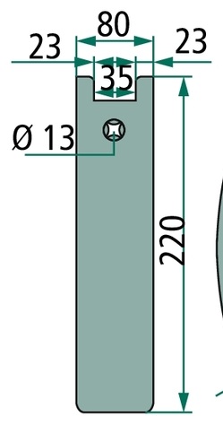 [AMAT3-114122] Frank Tabla de ghidare - 80 x 10 mm