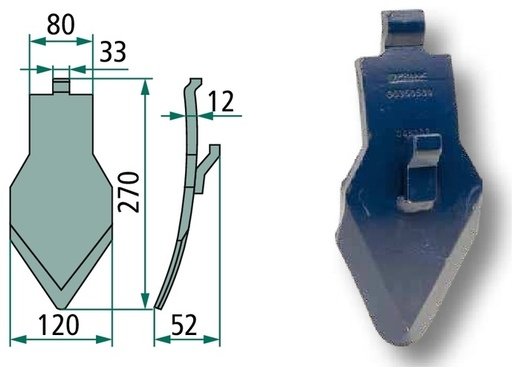 [AMAT3-114126] Frank Varf de brazdar - 80/120 x 12 mm