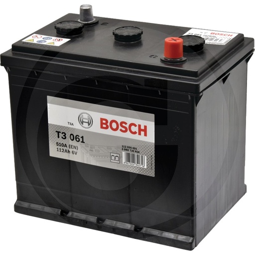 [AMAT3-114976] BOSCH Baterie T3 061 6 V / 112 Ah - Tehnologie hibridă SLI; calciu / calciu; reumplere cu apă