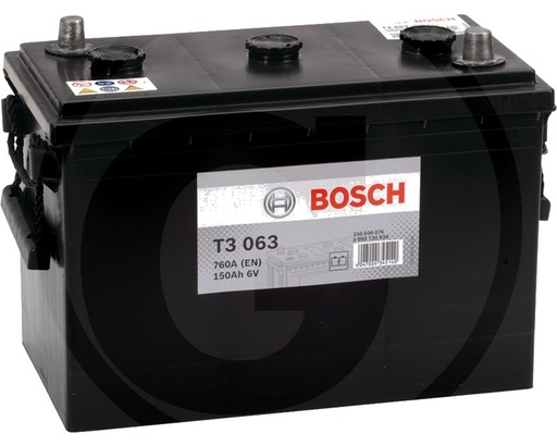 [AMAT3-114978] BOSCH Baterie T3 063 6 V / 150 Ah - Tehnologie hibridă SLI; calciu / calciu; reumplere cu apă