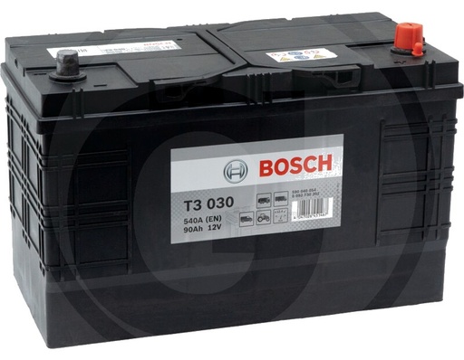 [AMAT3-115058] BOSCH Baterie T3 030 12 V / 90 Ah - Tehnologie hibridă SLI; calciu / calciu; reumplere cu apă