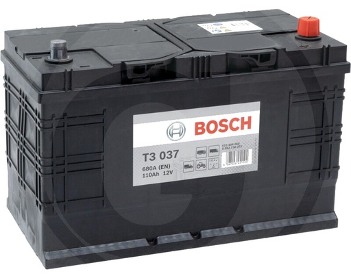 [AMAT3-115060] BOSCH Baterie T3 037 12 V / 110 Ah - Tehnologie hibridă SLI; calciu / calciu; reîncărcabilă cu apă