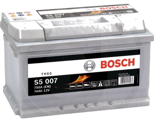 [AMAT3-115094] BOSCH Baterie S5 007 12 V / 74 Ah - Tehnologie SLI; calciu / aliaj de calciu
