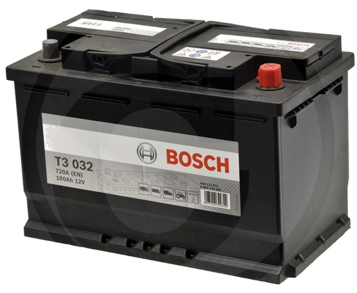 [AMAT3-115102] BOSCH Baterie T3 032 12 V / 100 Ah - Tehnologie hibridă SLI; calciu / calciu; reumplere cu apă