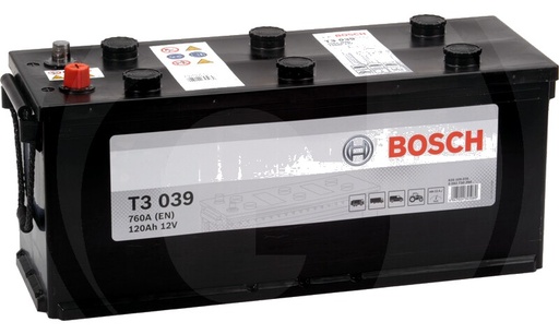 [AMAT3-115107] BOSCH Baterie T3 039 12 V / 120 Ah - Tehnologie hibridă SLI; calciu / calciu; reumplere cu apă