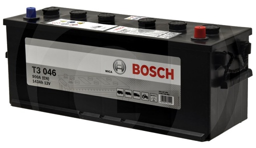 [AMAT3-115110] BOSCH Baterie T3 046 12 V / 143 Ah - Tehnologie hibridă SLI; calciu / calciu; reumplere cu apă