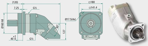 [AMAT3-116443] SUNFAB Motor cu piston SCM-084W-H-I44-K40-V1M-100 350 bar