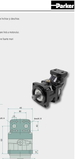 [AMAT3-116517] Parker Motor cu piston F12-080-MF-IV-D-000-0000-P0 420 bar