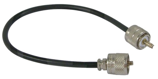 [AMAT3-115371] STABO Cablu coaxial - Lungime: 0,5 m, cu stecher PL-259 pe ambele părți