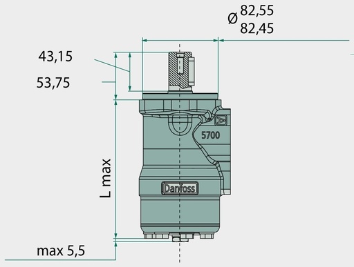 [AMAT3-116642] WHITE Motor OMP-X 315 D=25mm 167,6 mm
