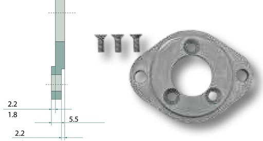 [AMAT3-116840] WHITE Flansa frontala OMM