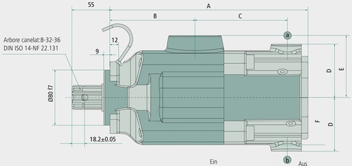 [AMAT3-116307] Hydro-Leduc Pompa cu piston axial si dublu circuit PA 75-40cc Zweikreispumpe