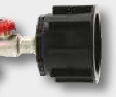[AMAT3-119098] IBC Adaptor scurt - S60x6 incl.robinet cu bila din alama 3/4" , garnitura si robinet cu sistem „clic” din plastic