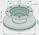 Set garnitura frana cu discuri - mit Doppelschlüssel passend für BPW SB4345
