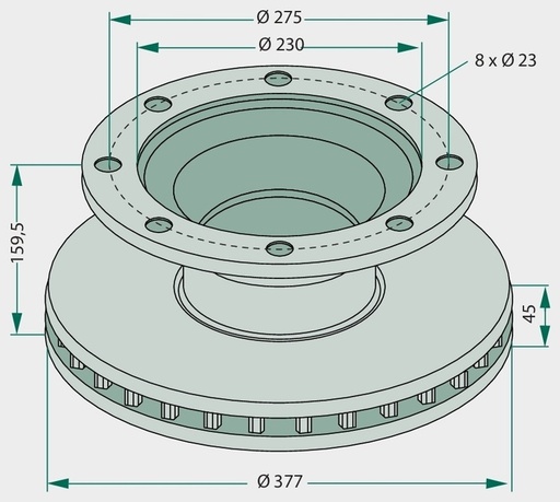 [AMAT3-120792] Set garnitura frana cu discuri - mit Doppelschlüssel passend für BPW SB4345