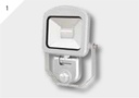 LEDINO Reflector cu LED si senzor de miscare - 6500 K lumină albă rece
