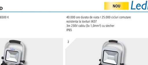 [AMAT3-121761] LEDINO Proiector cu LED - 6500 K lumină albă rece