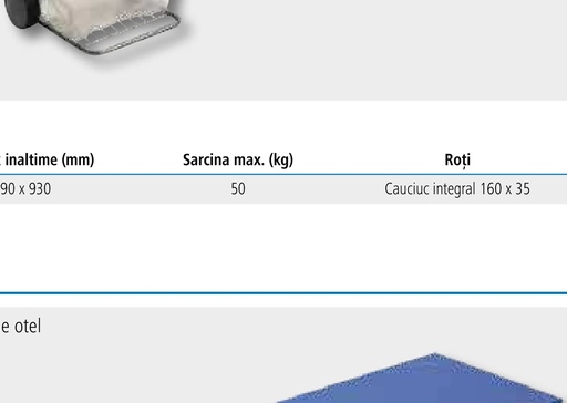 [AMAT3-124892] Screper cu cablu Suprafata de incarcare: 300 x 600 mm