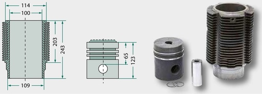[AMAT3-129447] Set inele piston - 4 inele, Ø 100 mm, 3 mm / 3 mm / 3 mm / 5 mm