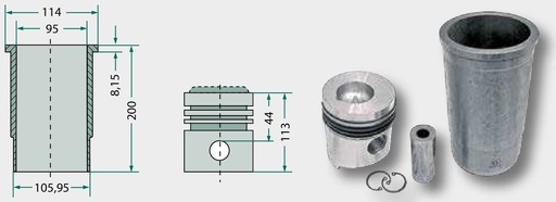 [AMAT3-129639] Inel de compensare 0,2 mm - pentru bucsa, Interior Ø: 106 mm; Grosime: 0,2 mm