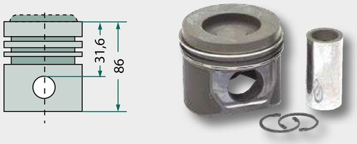 [AMAT3-129925] Set segmenti de piston - 3 inele, Ø 98 mm 2,9 mm (inel trapez) / 2 mm / 3 mm