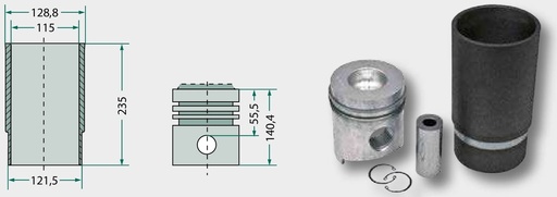 [AMAT3-131661] Set segmenti de piston - 3 inele, Ø 103 mm 2,5 mm / 2,5 mm / 4 mm