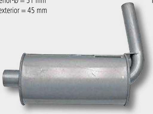 [AMAT3-130948] Amortizor de zgomot Ø interior = 51 mm Ø ieșire = 45 mm