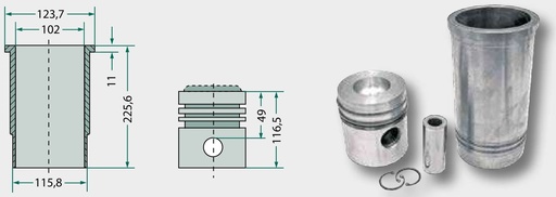 [AMAT3-132255] Set segmenti de piston - 3 inele, Ø 102 mm 3 mm / 3 mm / 5 mm