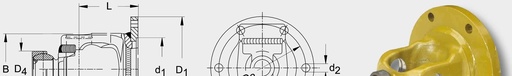 [AMAT3-135462] Walterscheid Furca cu flansa P580