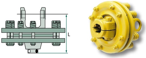 [AMAT3-137373] Ambreiaj de frictiune - 1 3/8" 6 dinti cuplu torsiune 900 Nm