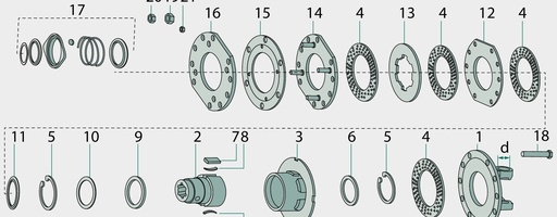 [AMAT3-136858] Walterscheid Disc de frictiune - 153,5 x 88,3 x 6 mm