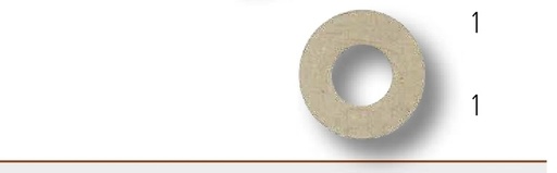 [AMAT3-137611] Lemken Saiba de carton 16,5 x 35,5 x 3 mm