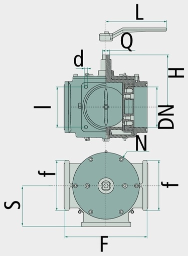 [AMAT3-139942] MZ Robinet 10", fără manetă manuală - Art. 0020, cu flanșă cu orificiu rotund