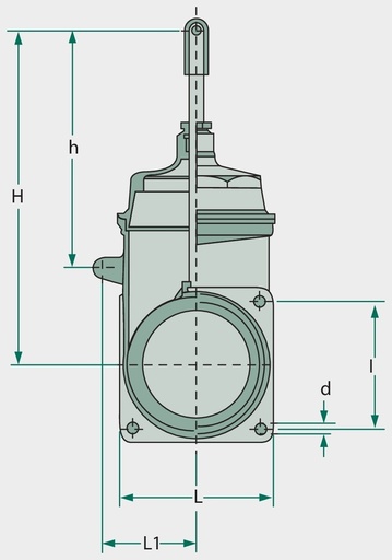 [AMAT3-140050] MZ Robinet dejectii Art.0050/0571, 6" 6", cu cilindru pneumatic dublu Art. 0571